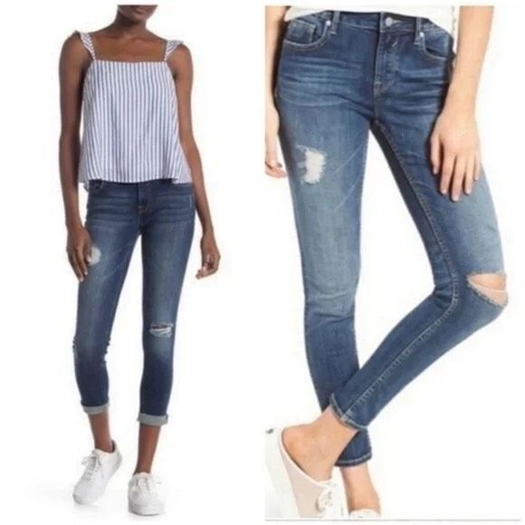 ✨Vigoss Thompson Tomboy Classic Fit Mid-Rise Distressed Jeans✨ - Picture 1 of 6